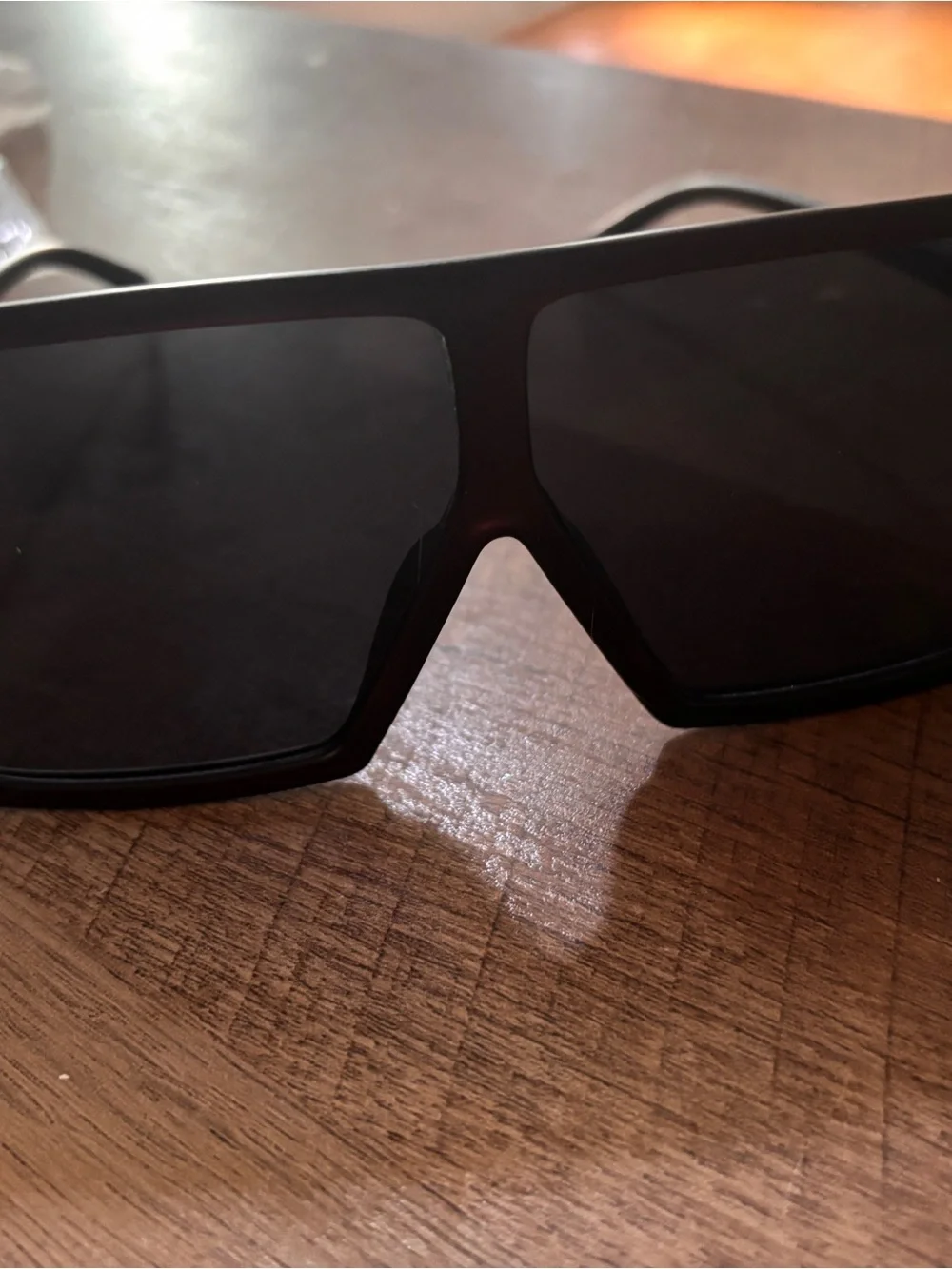 Men's Black Shield Sunglasses - Minimal Frame